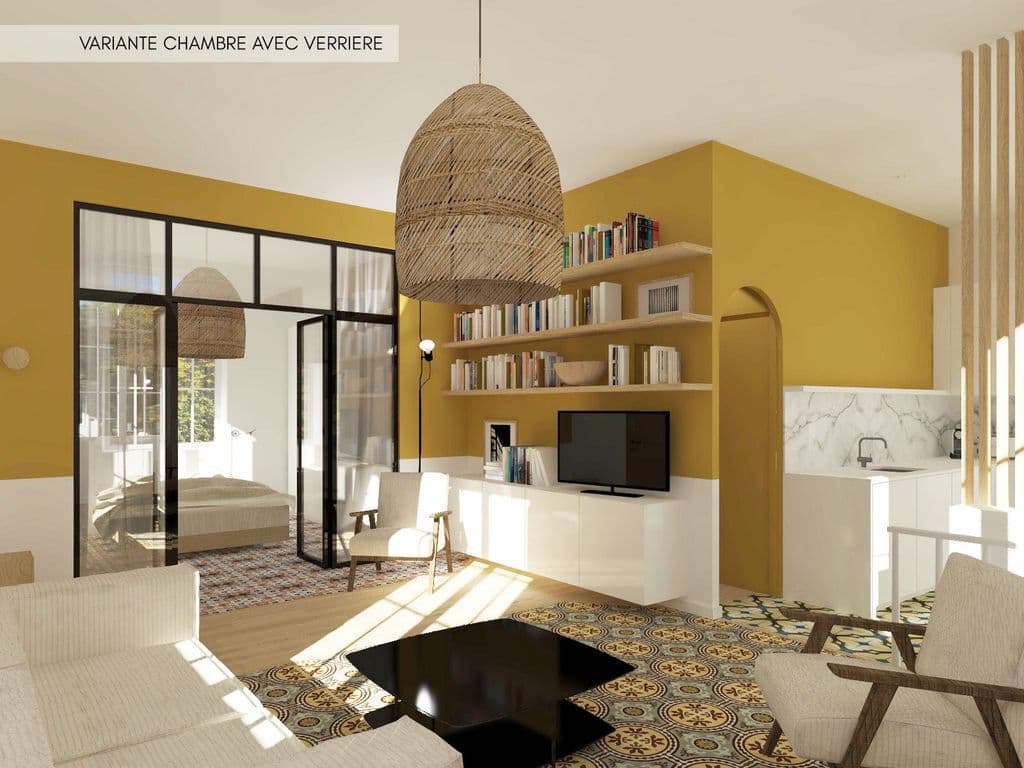 renovation maison annee 30 chambre avec verriere donnant sur le sejour.jpg